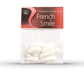 CNI Типсы French Smile - Белые с идеальной линией улыбки (500 шт. в коробке)