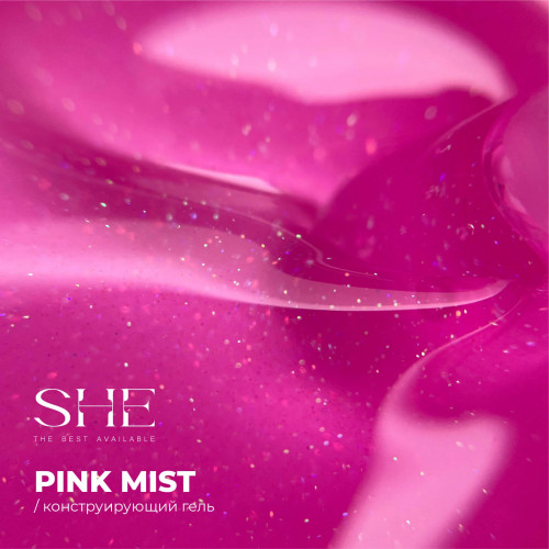 She Гель конструирующий Consrtuction Tinsel Pink Mist, 10 мл