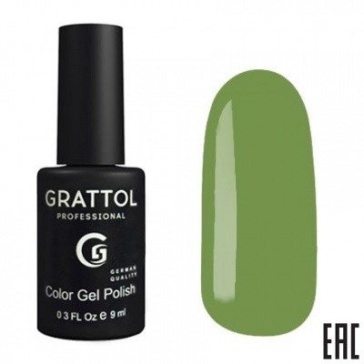 Цветной гель-лак для ногтей зеленый Grattol Краски осени №190 Green Fern, 9 мл