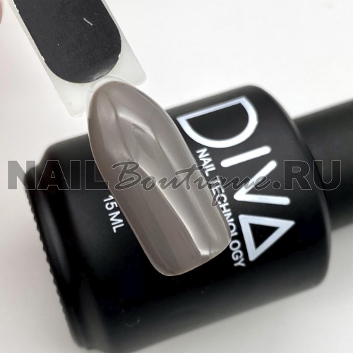 Цветной гель-лак для ногтей серый DIVA №045 (старая палитра), 15 мл