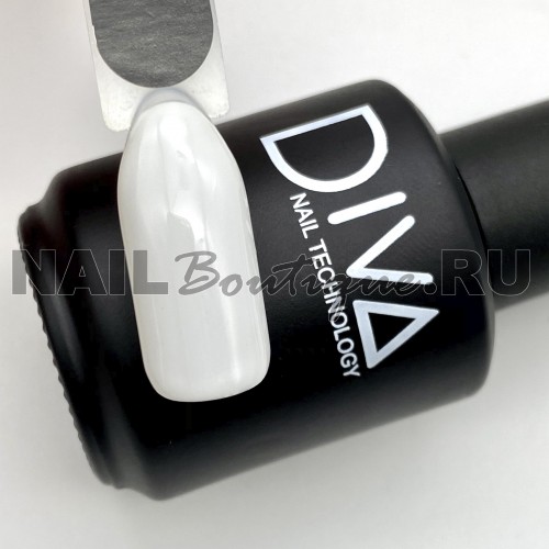 Цветной гель-лак для ногтей белый DIVA №061 (старая палитра), 15 мл
